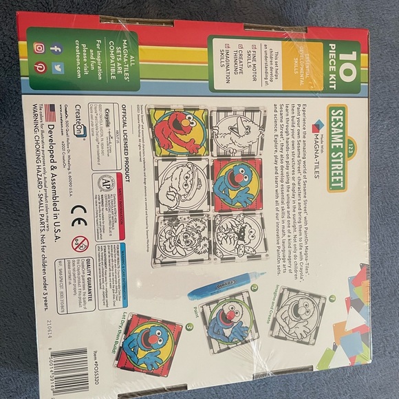 Crayola "Sesame Street" Paint On made with Magna Tiles NIB - Picture 3 of 5